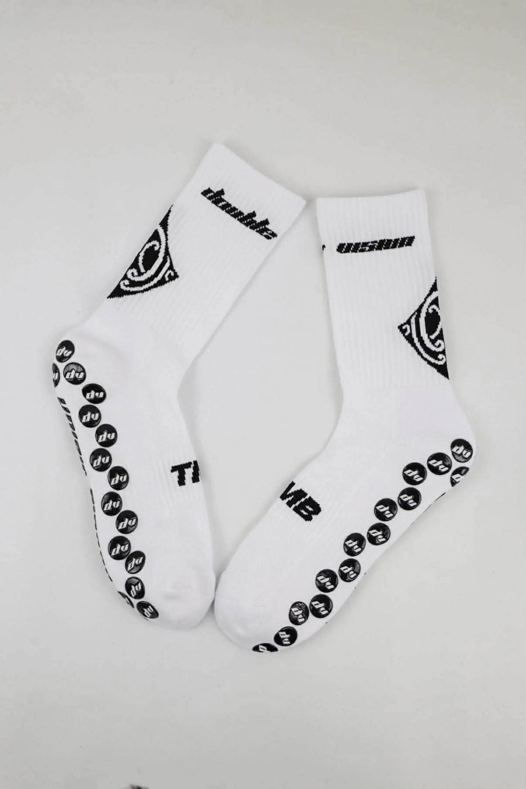 White Colorway TMB Double Vision Whai Grip Socks
