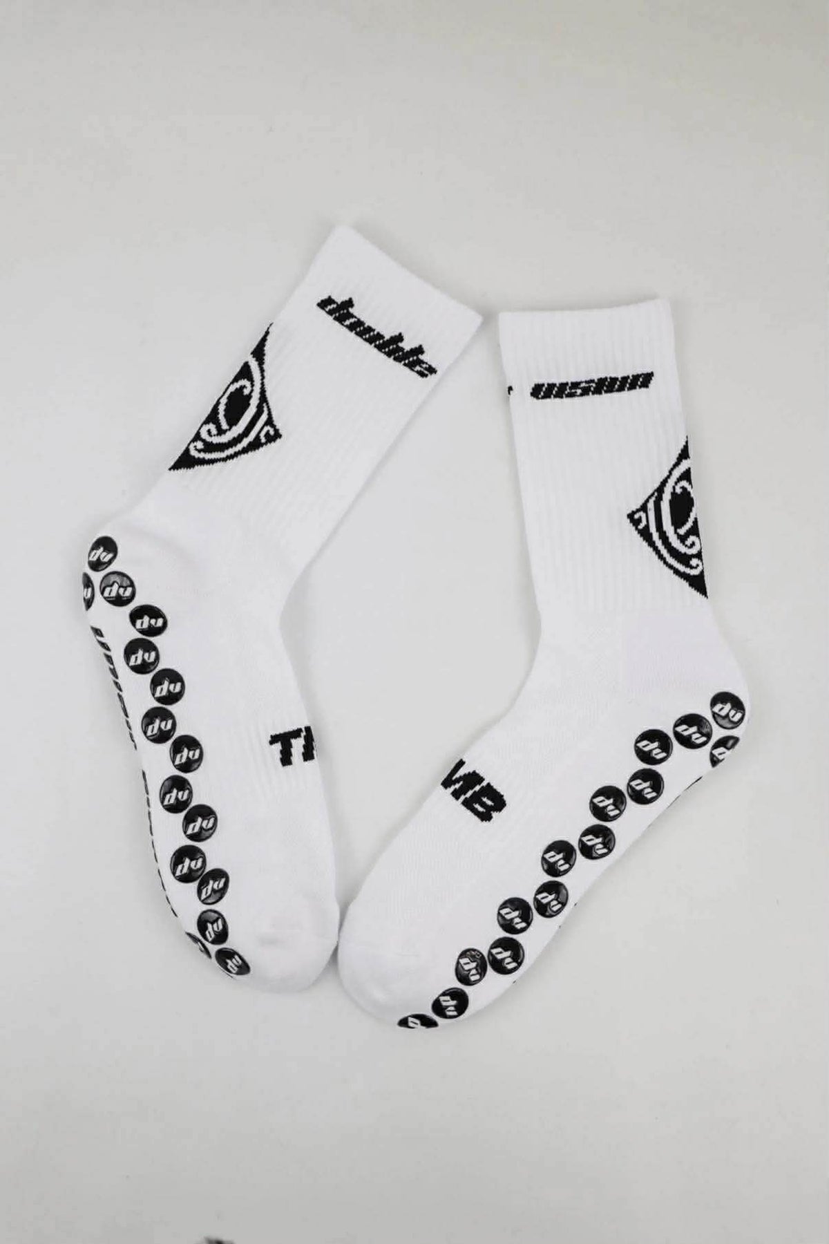 White Colorway TMB Double Vision Whai Grip Socks