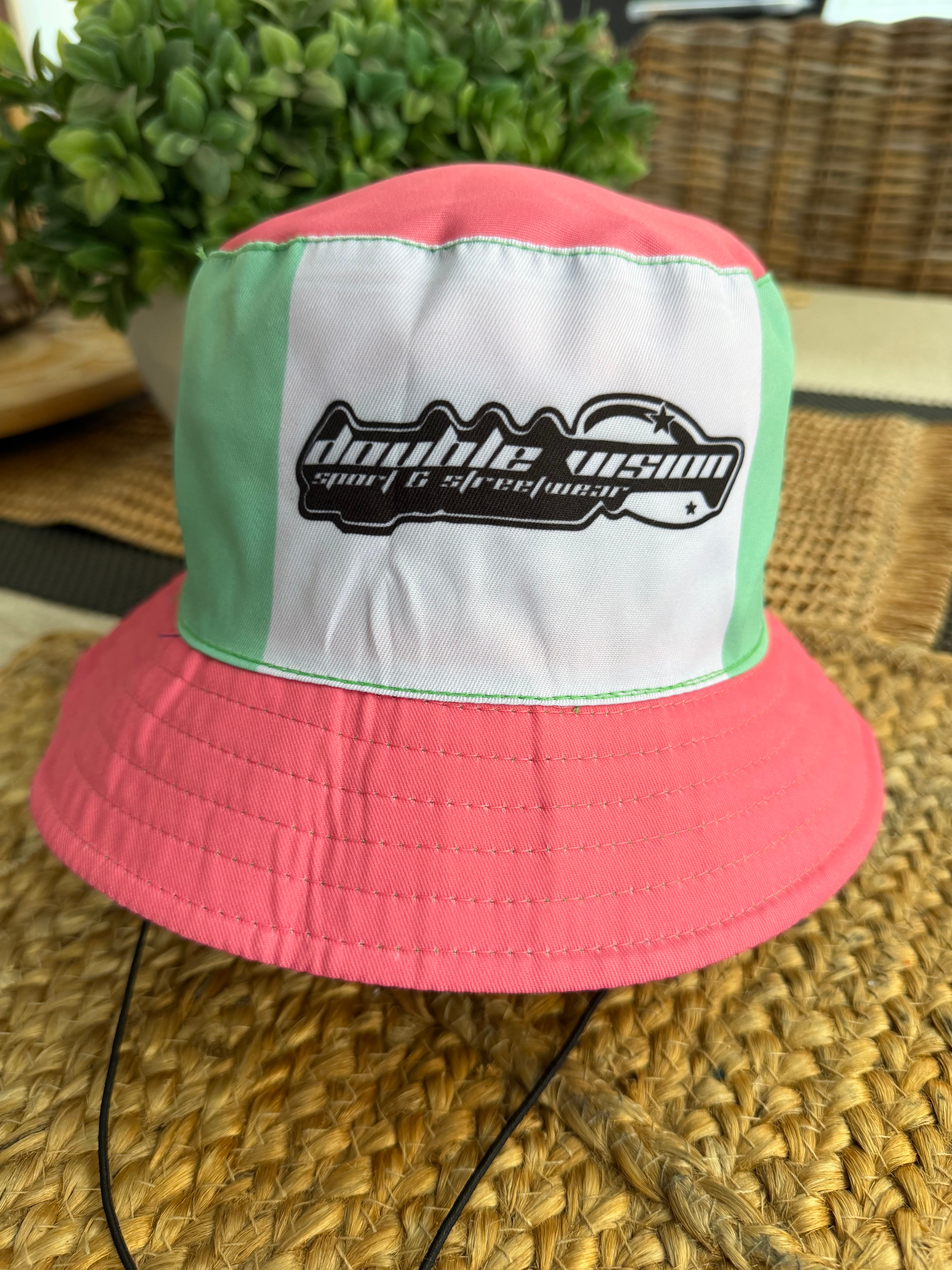 🍉🍋 Kids Watermelon & Lime Mangopare Reversible Bucket Hat
