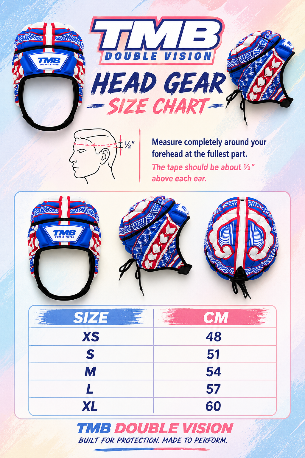 Polynesian Mangopare Head Gear – Blue & Red 🔵🔴⚪️