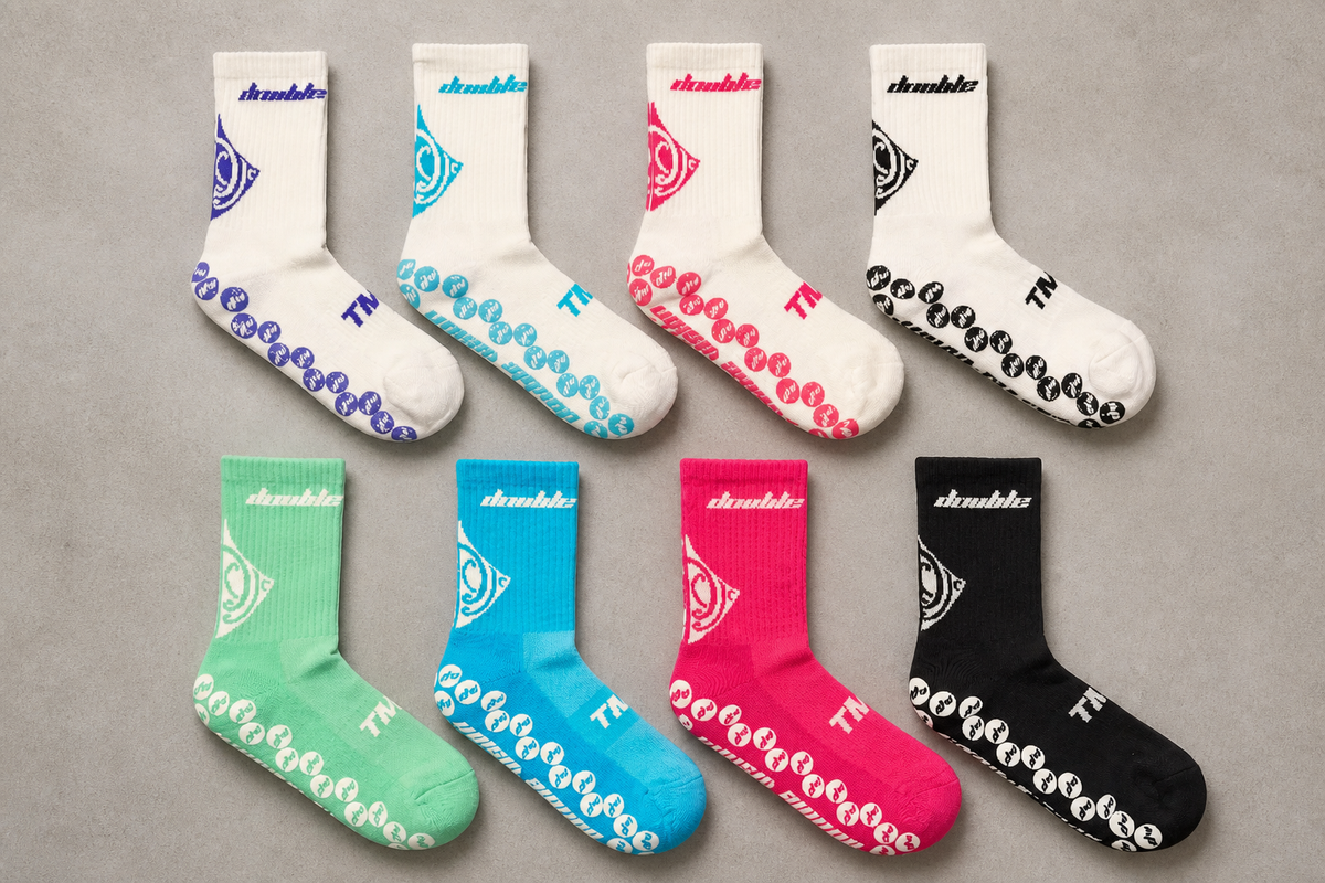White Colorway TMB Double Vision Whai Grip Socks