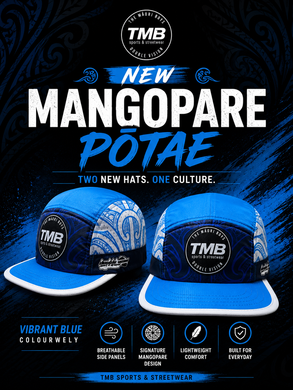 🔵🖤⚪Two Tone Blue, Black & White
