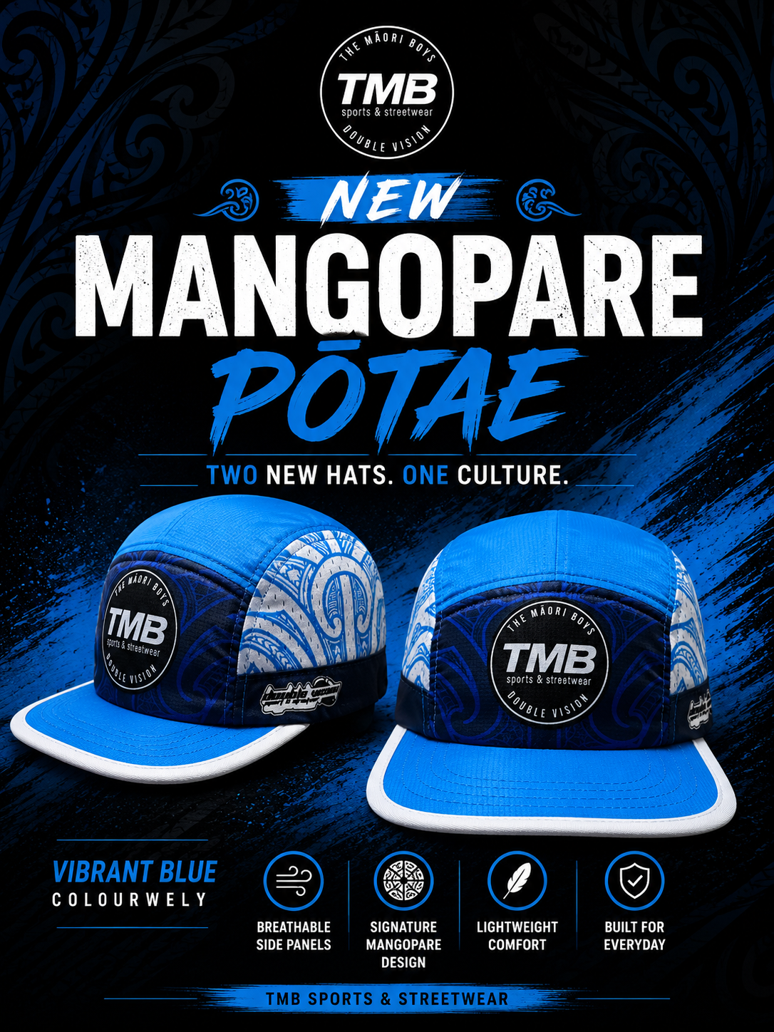 🔵🖤⚪Two Tone Blue, Black & White