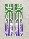 Green, Purple & White Mangopare Arm Sleeves