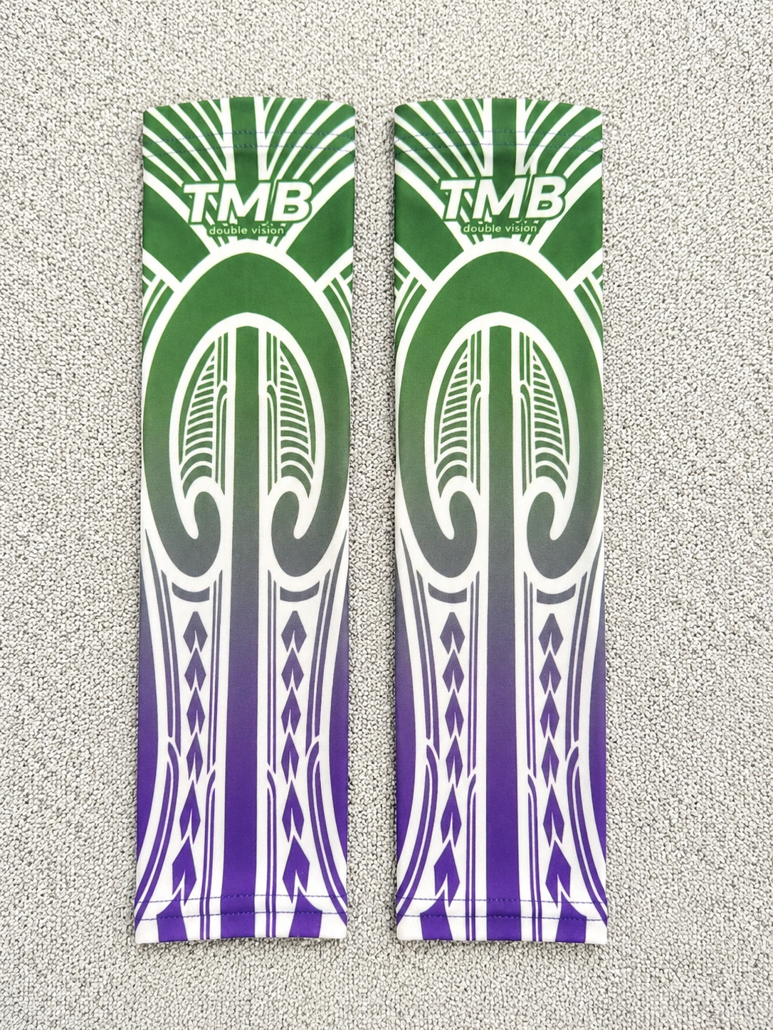 Green, Purple & White Mangopare Arm Sleeves